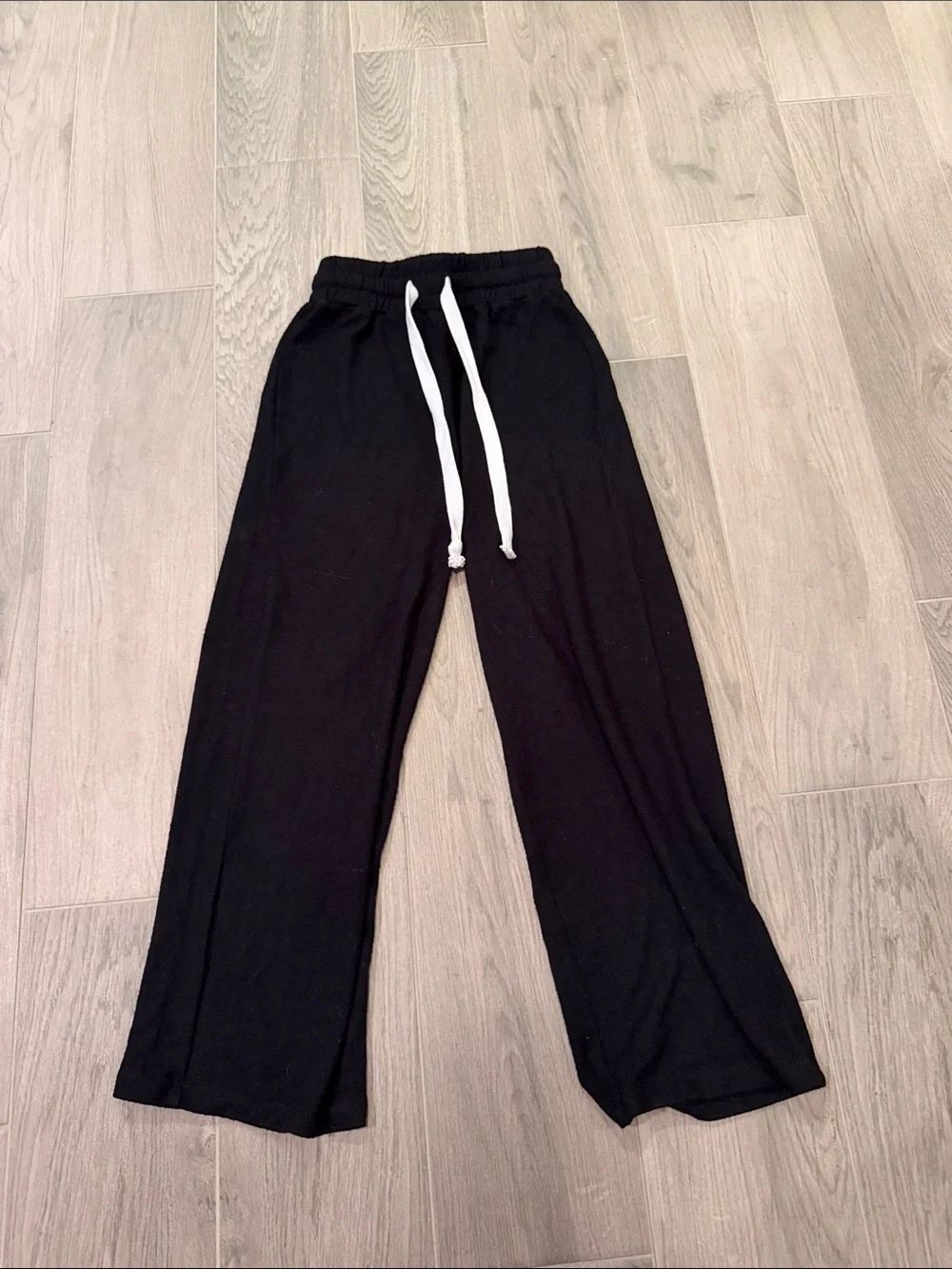 KatieJ NYC Girls Black Wide Leg Jogger Pants Size S